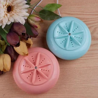 2In1 Mini Washing Machine Portable Rotating Ultrasonic Turbine Washer