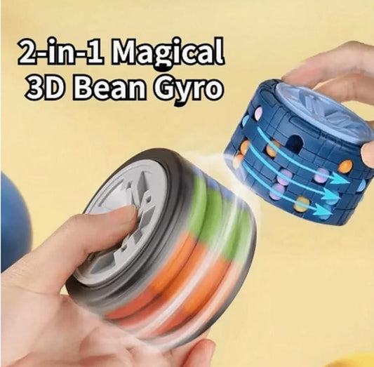 3D Cylinder Magic Bean Cylinder Rotate and Slide Puzzle Toy