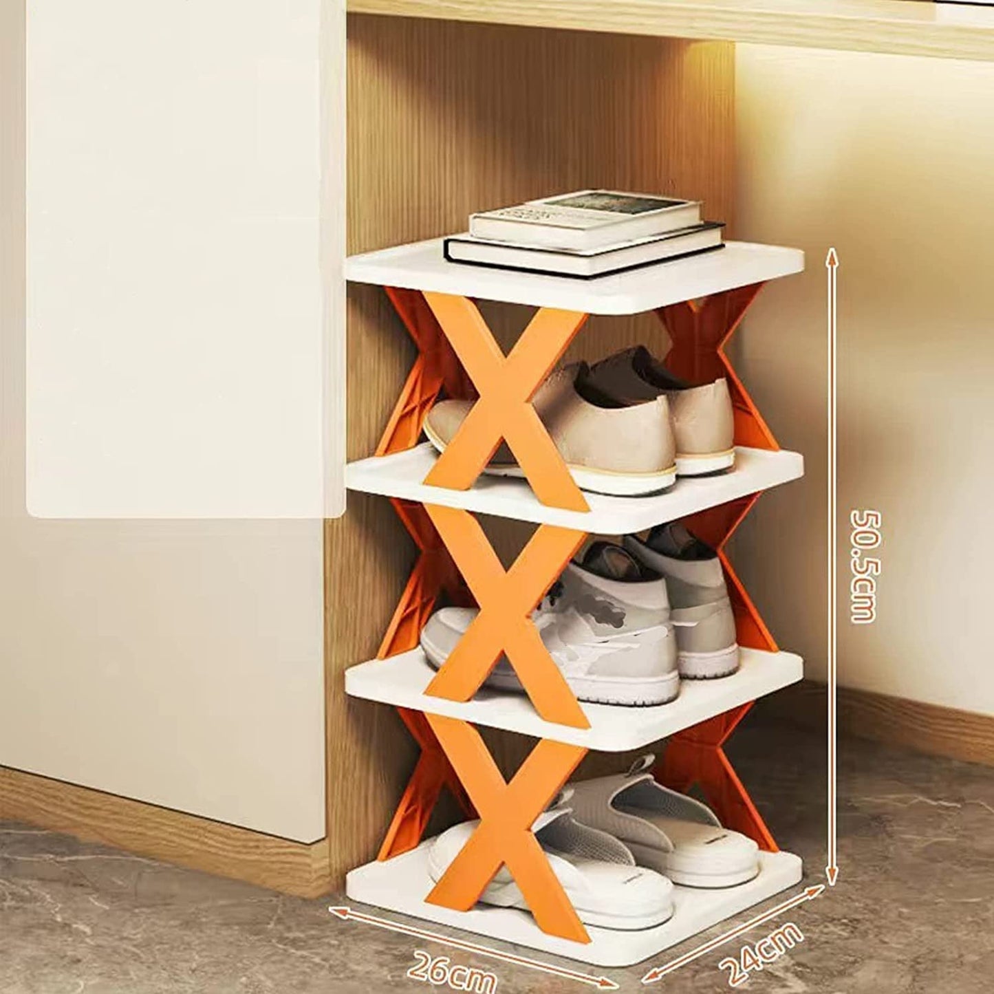 Foldable Shoe Rack (Multicolour)