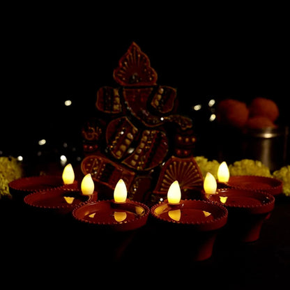 Traditional Diya with Water Sensor LED