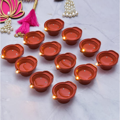 Traditional Diya with Water Sensor LED