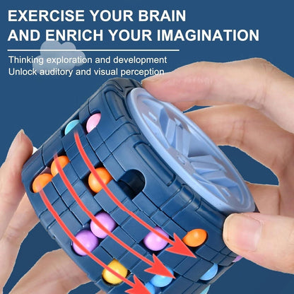 3D Cylinder Magic Bean Cylinder Rotate and Slide Puzzle Toy