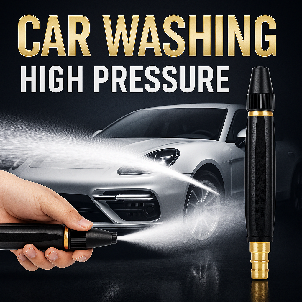 Portable High Pressure Washing Water Nozzle (Black)