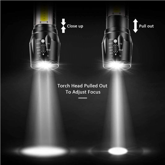 Pocket Size Mini Portable XPE + COB LED Tactical Flashlight